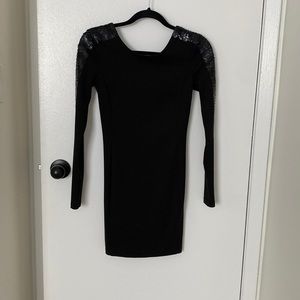 Armani Exchange long sleeve black dress